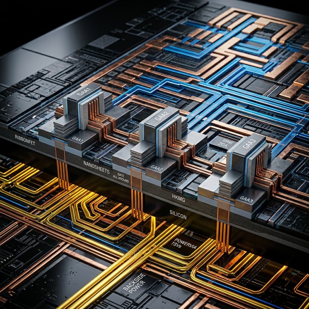 Intel acelera contra TSMC: nó 18A-P entra em produção de risco com PowerVia e novos transistores
